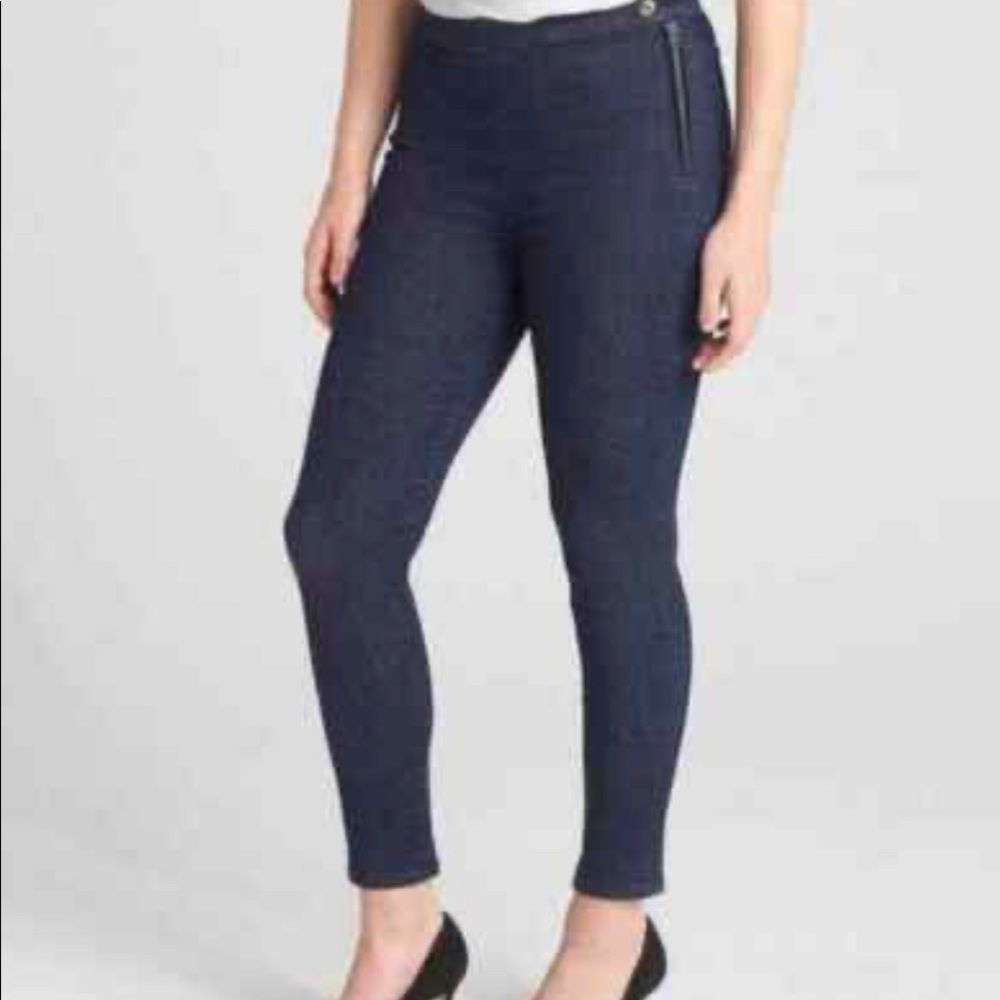 Womens GAP Petite 27 True Skinny side zip
